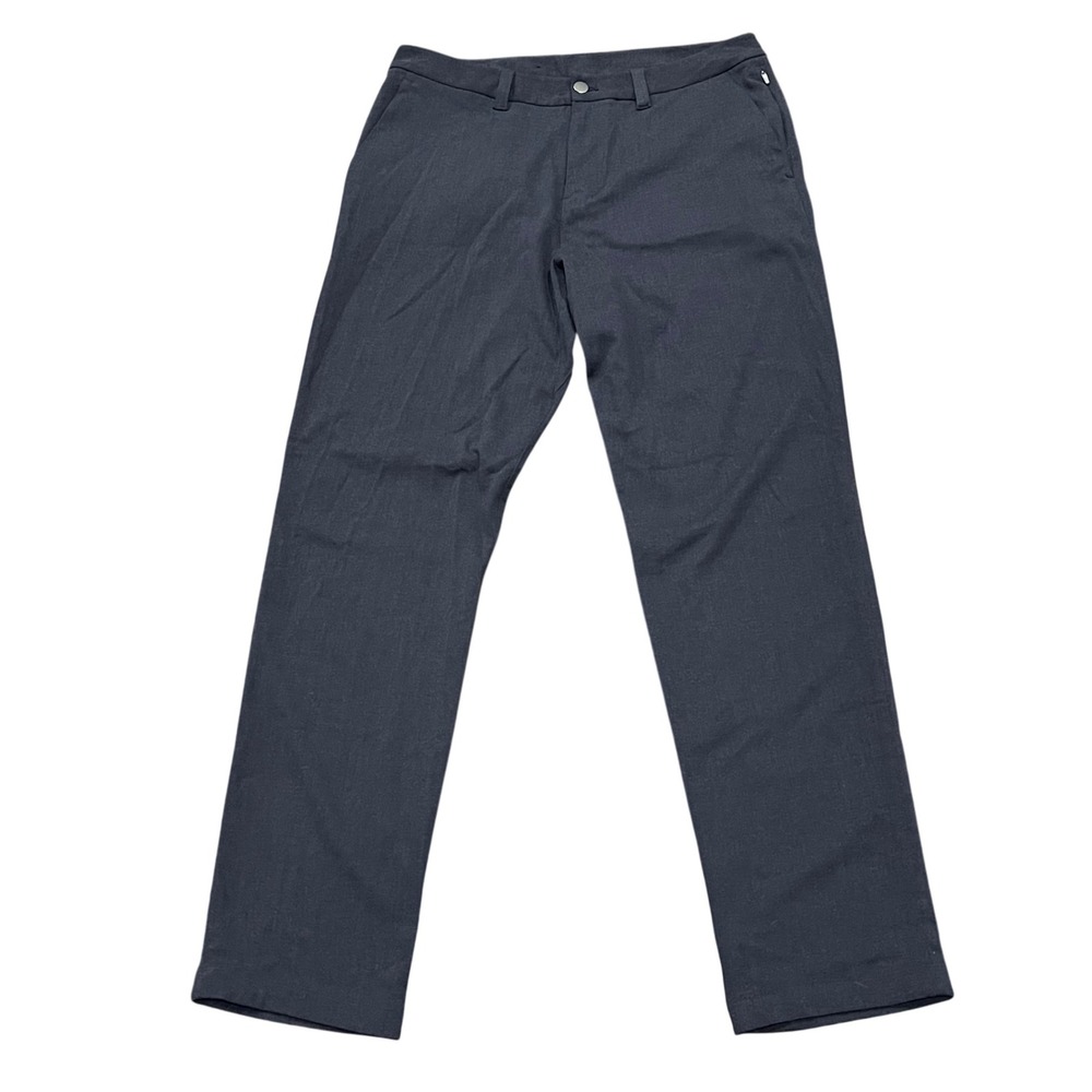 Lululemon ABC Classic Fit Trousers Navy‎ Blue Mens 32x31 Flannel Wool Blend